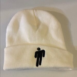 White Beanie with Black Logo